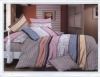 100%cotton colorful strip printed home bed sheets