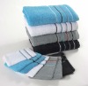 100% cotton solid dyed satin border bath towel