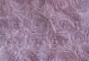 100% polyester mesh fabric and ribbon embroidery design