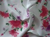 100% polyester slub satin print fabric