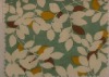 2011 fashion elegance white leaf  100%  cotton fabric