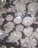 3mm+5mm sequin embroidery fabric on mesh