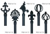 Cast iron curtain rods for construction