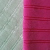 Colored striped coral fleece fabric