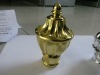 Golden curtain rod plastic finials