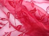 Leaves Flocking organza for flower paking