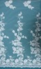 New design embroidery lace curtain fabric