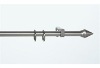 Plated curtain rod with aluminium finials