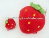 Plush strawberry shaped pillow