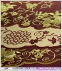 Polyester taffeta fabric by handwork ribbon embroidery fabric for special dress