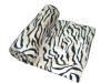 Printed coral fleece blanket