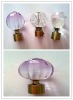 crystal glass curtain pole pink ball finials