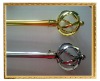 decor bling plated metal color iron curtain rod,golden&steel