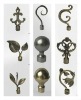 decor classic iron rods& finial,paint&plating