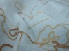 dress fabric with cord embroidery on the ramie fabric