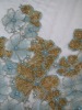 fancy wedding fabric with heavy two tone beaded fabric