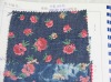 flower discharge printed fabric