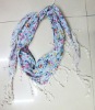 flower pattern fashion style scarf for lady