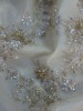 heavy beaded tulle embroidery fabric for wedding dress