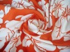 polyester flower printed peach skin fabric