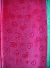 red burnout velvet garment fabric