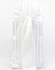 snow white polyester satin chair sashes