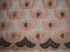 swiss voile lace L90315-White+peach+coffee