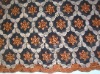 swiss voile lace L90319--Black+Oil brown+beige