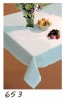 white hotel table cloth